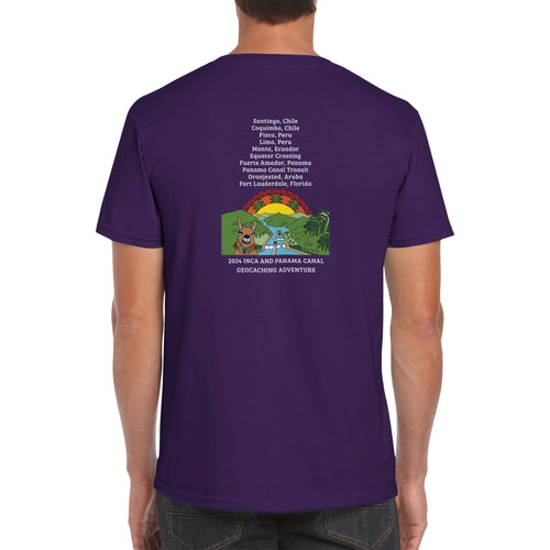 Inca Geocaching Adventure T-shirt - Print on front and back