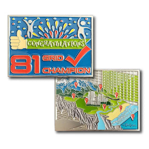 D/T 81 Grid Challenge Geocoin