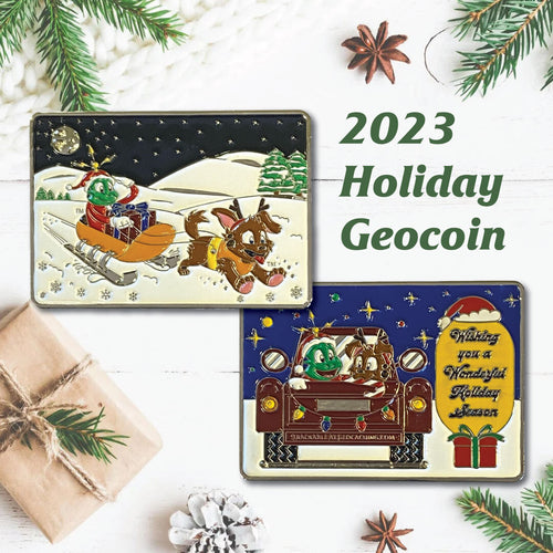 2023 Geocaching Holiday Geocoin