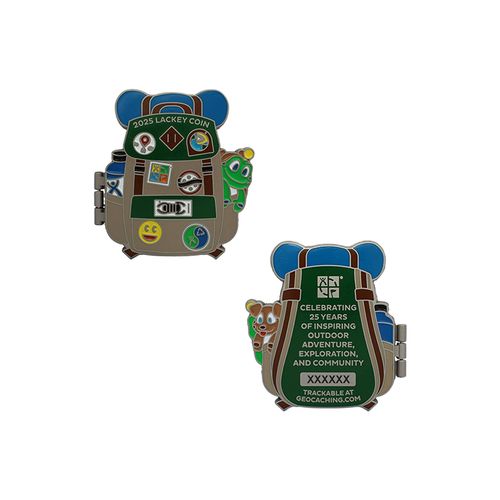 2025 Lackey Geocoin & Tag Set - Matte Nickel