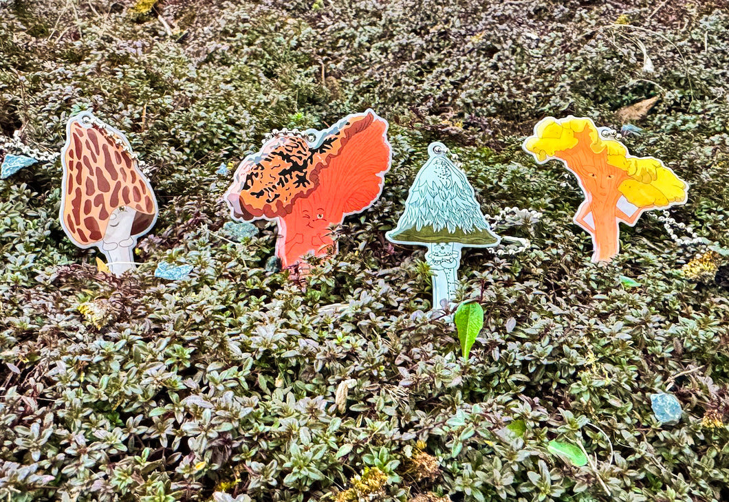 Fun Guy Mushroom Tag Set-of-4