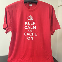 Red "Keep Calm and Cache On T-Shirt"