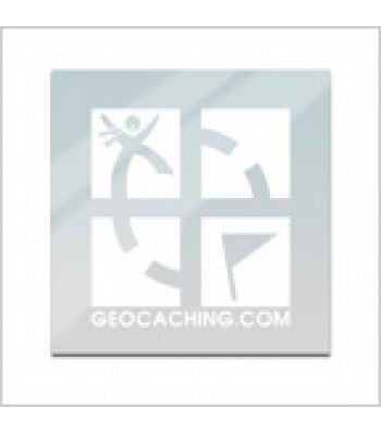 clear and white geocaching logo decal
