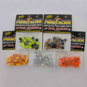all 5 Fire Tack colour options in packages