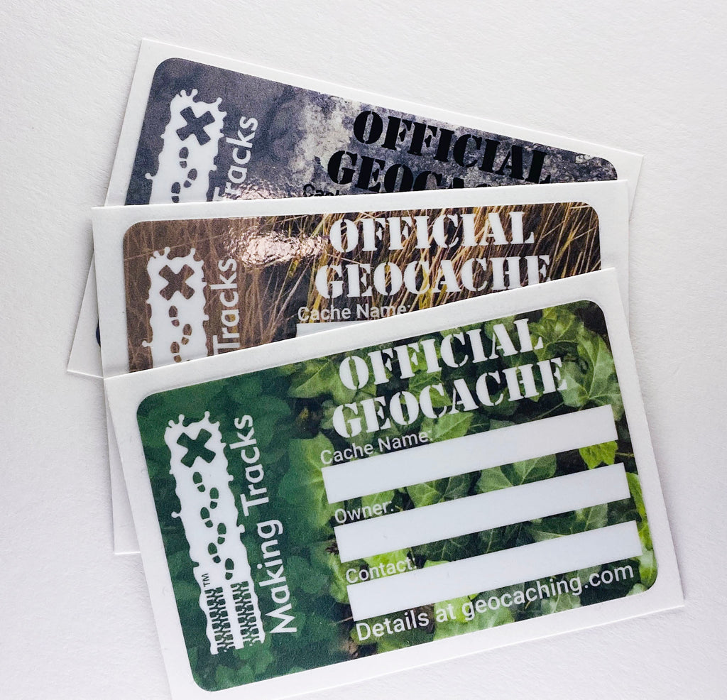 Geocaching Sticker Pack Canadian Cacher Geocache Stickers in woodland, stone and prairie ...