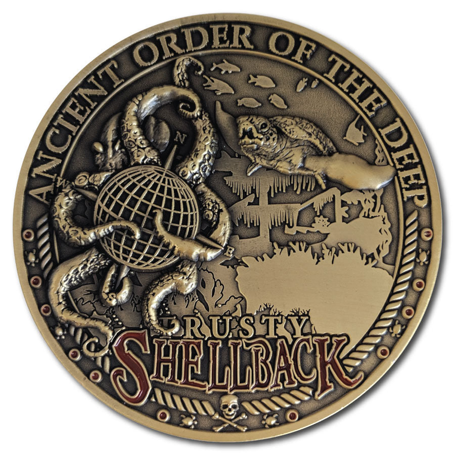 Crossing the Line - Trusty Shellback Coin – Landsharkz