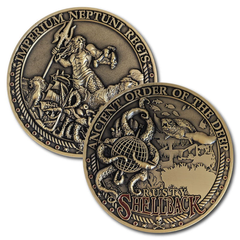 コレクション this is trust coins Crossing the Line - Trusty Shellback Coin – Landsharkz