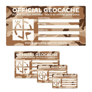 Desert print Official Geocache stickers