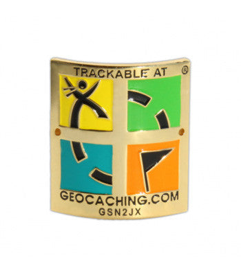 Trackable Hiking Stick Medallion Retro