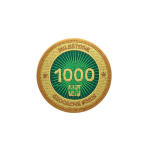 Gold patch with a green background for 1000 finds