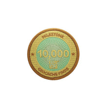 Gold patch with a light green background for 10000 finds