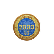 Gold patch with a blue background for 2000 finds