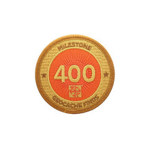 Gold patch with an orange background for 400 finds