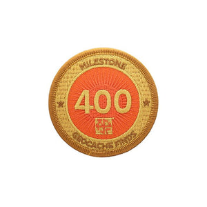 Gold patch with an orange background for 400 finds