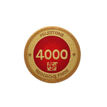 Gold patch with a red background for 4000 finds