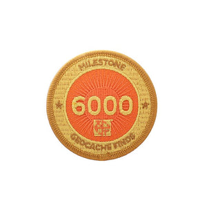 Gold patch with an orange  background for 6000 finds