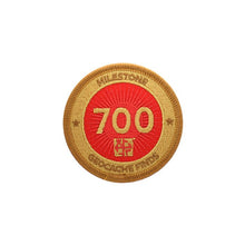 Gold patch with a red background for 700 finds
