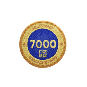 Gold patch with a dark blue background for 7000 finds