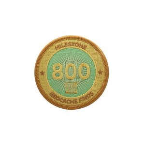 Gold patch with a light green background for 800 finds