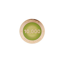 Gold pin for 10000 finds in light green