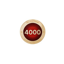 Gold pin for 4000 finds in red