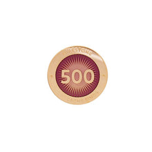 Gold pin for 500 finds in pink