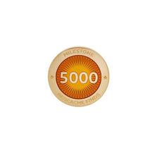 Gold pin for 5000 finds in orange 