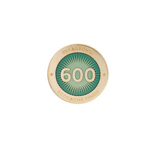 Gold pin for 600 finds in turquoise 
