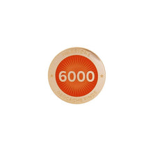 Gold pin for 6000 finds in orange 