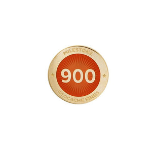 Gold pin for 900 finds in orange