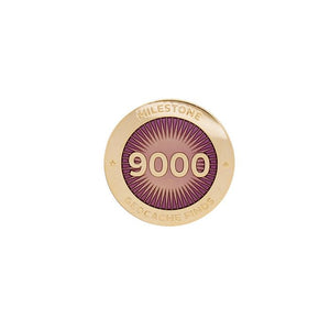 Gold pin for 9000 finds in pink