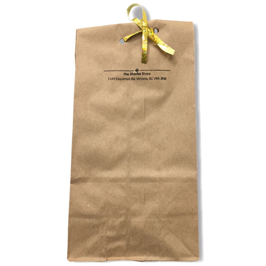 Brown paper bag with 